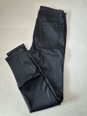 Joes jeans coated black skinny
